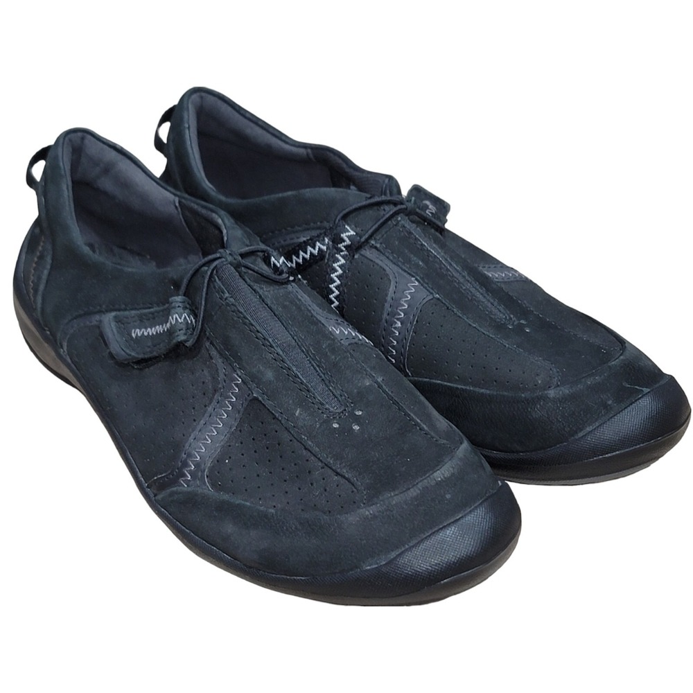 Clarks Privo Tequini Women's Black Suede Casual Flats Driving Shoes Sz 8.5 M‎